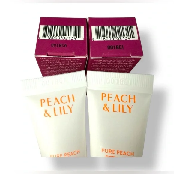NEW 5 Pc Peach & Lily Set Pore Toner, Barrier Serum, Eye Cream & Cleanser